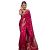 Women's Silk Printed Saree With Unstitched Blouse 5.5Mtr (Rani Pink) Women's Silk Printed Saree With Unstitched Blouse 5.5Mtr (Rani Pink)