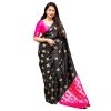 Women's Silk Printed Saree With Unstitched Blouse 5.5Mtr (Pink) Women's Silk Printed Saree With Unstitched Blouse 5.5Mtr (Pink)