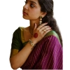Women's Silk Printed Saree With Unstitched Blouse 5.5Mtr (Wine) Women's Silk Printed Saree With Unstitched Blouse 5.5Mtr (Wine)