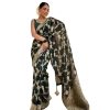 Women's Silk Printed Saree With Unstitched Blouse 5.5Mtr (Dark Green) Women's Silk Printed Saree With Unstitched Blouse 5.5Mtr (Dark Green)