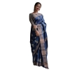 Women's Silk Printed Saree With Unstitched Blouse 5.5Mtr (Navy Blue) Women's Silk Printed Saree With Unstitched Blouse 5.5Mtr (Navy Blue)