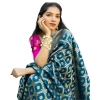 Women's Silk Printed Saree With Unstitched Blouse 5.5Mtr (Sky Blue) Women's Silk Printed Saree With Unstitched Blouse 5.5Mtr (Sky Blue)