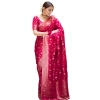 Women's Silk Printed Saree With Unstitched Blouse 5.5Mtr (Rani Pink) Women's Silk Printed Saree With Unstitched Blouse 5.5Mtr (Rani Pink)