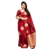 Women's Silk Printed Saree With Unstitched Blouse 5.5Mtr (Red) Women's Silk Printed Saree With Unstitched Blouse 5.5Mtr (Red)