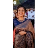 Women's Silk Printed Saree With Unstitched Blouse 5.5Mtr (Blue) Women's Silk Printed Saree With Unstitched Blouse 5.5Mtr (Blue)