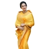 Women's Silk Printed Saree With Unstitched Blouse 5.5Mtr (Yellow) Women's Silk Printed Saree With Unstitched Blouse 5.5Mtr (Yellow)