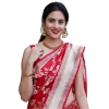 Women's Silk Printed Saree With Unstitched Blouse 5.5Mtr (White) Women's Silk Printed Saree With Unstitched Blouse 5.5Mtr (White)