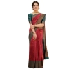 Women's Silk Printed Saree With Unstitched Blouse 5.5Mtr (Red) Women's Silk Printed Saree With Unstitched Blouse 5.5Mtr (Red)