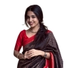 Women's Silk Printed Saree With Unstitched Blouse 5.5Mtr (Brown) Women's Silk Printed Saree With Unstitched Blouse 5.5Mtr (Brown)