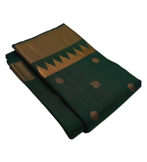 Women's Silk Printed Saree With Unstitched Blouse 5.5Mtr (Green)