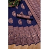 Women's Soft Lichi Silk Printed Saree With Unstitched Blouse 5.5Mtr (Navy Blue) Women's Soft Lichi Silk Printed Saree With Unstitched Blouse 5.5Mtr (Navy Blue)