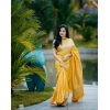 Women's Soft Lichi Silk Printed Saree With Unstitched Blouse 5.5Mtr (Yellow) Women's Soft Lichi Silk Printed Saree With Unstitched Blouse 5.5Mtr (Yellow)