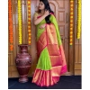 Women's Soft Lichi Silk Printed Saree With Unstitched Blouse 5.5Mtr (Green) Women's Soft Lichi Silk Printed Saree With Unstitched Blouse 5.5Mtr (Green)