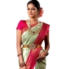 Women's Soft Lichi Silk Printed Saree With Unstitched Blouse 5.5Mtr (Light Green) Women's Soft Lichi Silk Printed Saree With Unstitched Blouse 5.5Mtr (Light Green)