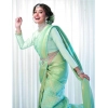 Women's Soft Lichi Silk Printed Saree With Unstitched Blouse 5.5Mtr (Light Green) Women's Soft Lichi Silk Printed Saree With Unstitched Blouse 5.5Mtr (Light Green)