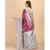 Women's Soft Lichi Silk Printed Saree With Unstitched Blouse 5.5Mtr (Pink) Women's Soft Lichi Silk Printed Saree With Unstitched Blouse 5.5Mtr (Pink)