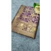 Women's Soft Lichi Silk Printed Saree With Unstitched Blouse 5.5Mtr (Purple) Women's Soft Lichi Silk Printed Saree With Unstitched Blouse 5.5Mtr (Purple)