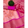Women's Soft Lichi Silk Printed Saree With Unstitched Blouse 5.5Mtr (Pink) Women's Soft Lichi Silk Printed Saree With Unstitched Blouse 5.5Mtr (Pink)
