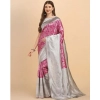 Women's Soft Lichi Silk Printed Saree With Unstitched Blouse 5.5Mtr (Pink) Women's Soft Lichi Silk Printed Saree With Unstitched Blouse 5.5Mtr (Pink)
