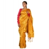 Women's Soft Lichi Silk Woven Saree With Unstitched Blouse 5.5Mtr (Yellow) Women's Soft Lichi Silk Woven Saree With Unstitched Blouse 5.5Mtr (Yellow)