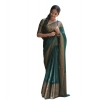 Women's Soft Lichi Silk Solid Saree With Unstitched Blouse 5.5Mtr (Green) Women's Soft Lichi Silk Solid Saree With Unstitched Blouse 5.5Mtr (Green)