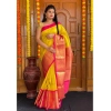 Women's Soft Lichi Silk Printed Saree With Unstitched Blouse 5.5Mtr (Yellow) Women's Soft Lichi Silk Printed Saree With Unstitched Blouse 5.5Mtr (Yellow)