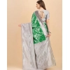 Women's Soft Lichi Silk Printed Saree With Unstitched Blouse 5.5Mtr (Green) Women's Soft Lichi Silk Printed Saree With Unstitched Blouse 5.5Mtr (Green)