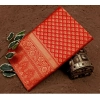 Women's Soft Lichi Silk Printed Saree With Unstitched Blouse 5.5Mtr (Red)