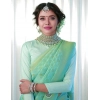Women's Soft Lichi Silk Printed Saree With Unstitched Blouse 5.5Mtr (Light Green) Women's Soft Lichi Silk Printed Saree With Unstitched Blouse 5.5Mtr (Light Green)