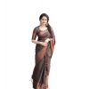 Women's Soft Lichi Silk Printed Saree With Unstitched Blouse 5.5Mtr (Brown) Women's Soft Lichi Silk Printed Saree With Unstitched Blouse 5.5Mtr (Brown)