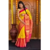 Women's Soft Lichi Silk Printed Saree With Unstitched Blouse 5.5Mtr (Yellow) Women's Soft Lichi Silk Printed Saree With Unstitched Blouse 5.5Mtr (Yellow)