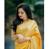 Women's Soft Lichi Silk Printed Saree With Unstitched Blouse 5.5Mtr (Yellow) Women's Soft Lichi Silk Printed Saree With Unstitched Blouse 5.5Mtr (Yellow)