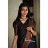 Women's Soft Lichi Silk Solid Saree With Unstitched Blouse 5.5Mtr (Black) Women's Soft Lichi Silk Solid Saree With Unstitched Blouse 5.5Mtr (Black)