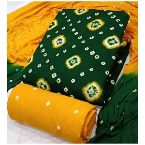 Generic Women's Rayon Printed Unstitched Salwar Suit Material With Dupatta 2.3Mtrs (Green)