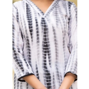 Generic Women's Cotton Printed 3-4 th Sleeve V Neck Kurti With Pant Dupatta Set (Black)