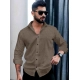 Men's Casual PollyCotton Textured Full Sleeve Collar Shirt (Grey) Men's Casual PollyCotton Textured Full Sleeve Collar Shirt (Grey)