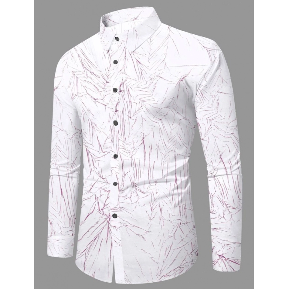 Men's Casual PollyCotton Textured Full Sleeve Collar Shirt (Pink) Men's Casual PollyCotton Textured Full Sleeve Collar Shirt (Pink)