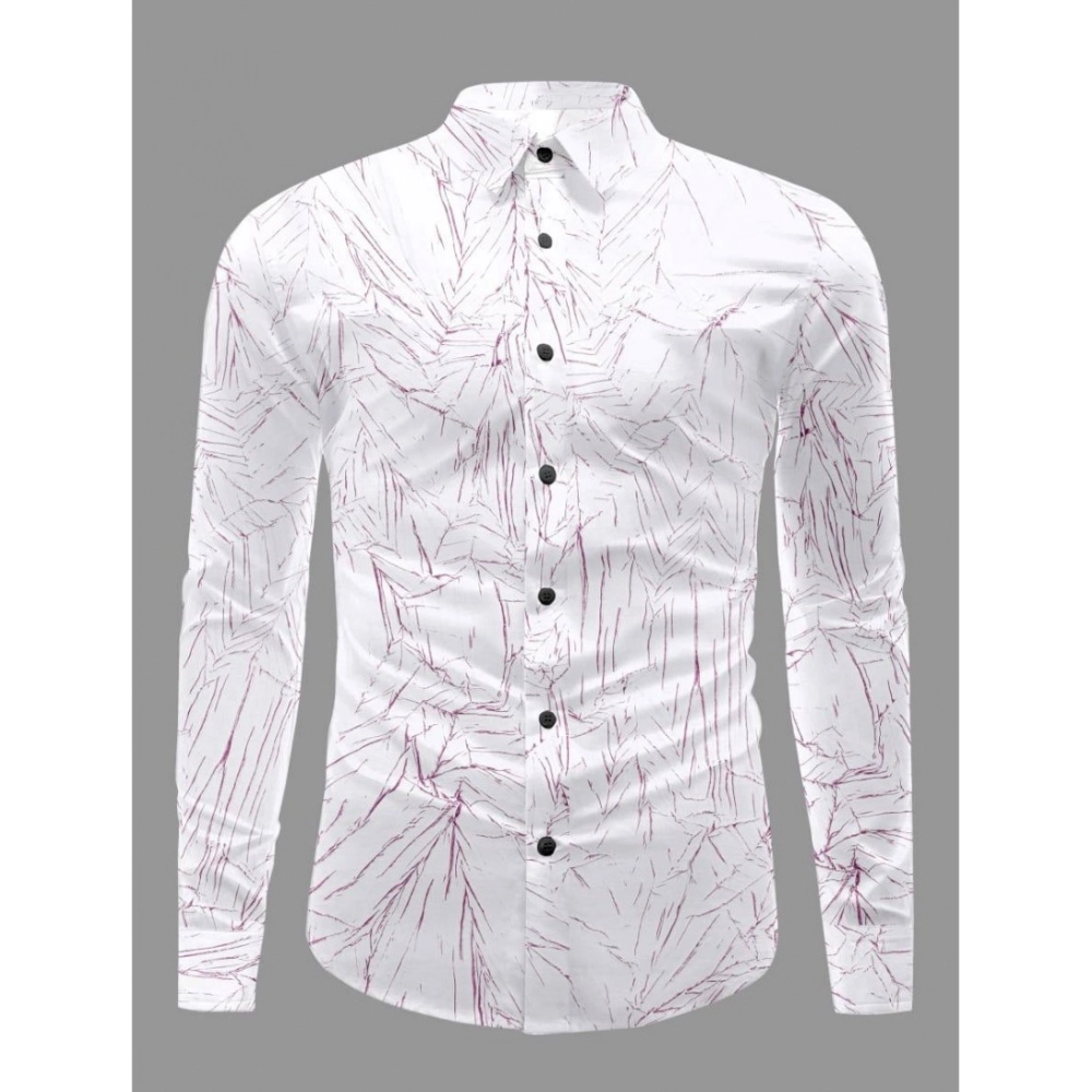 Men's Casual PollyCotton Textured Full Sleeve Collar Shirt (Pink) Men's Casual PollyCotton Textured Full Sleeve Collar Shirt (Pink)