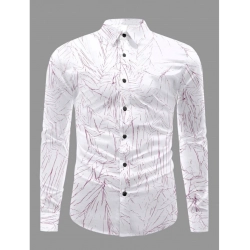 Men's Casual PollyCotton Textured Full Sleeve Collar Shirt (Pink)