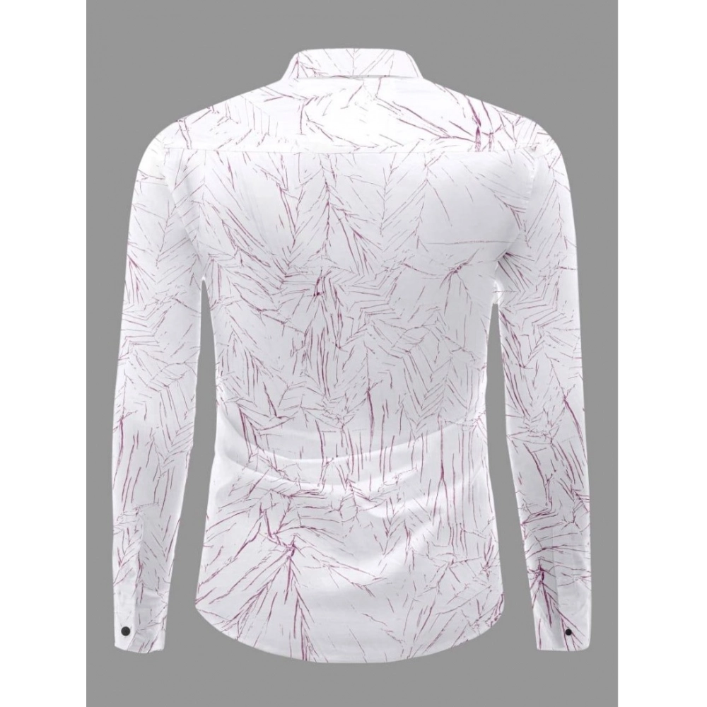 Men's Casual PollyCotton Textured Full Sleeve Collar Shirt (Pink) Men's Casual PollyCotton Textured Full Sleeve Collar Shirt (Pink)