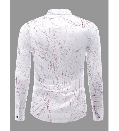 Men's Casual PollyCotton Textured Full Sleeve Collar Shirt (Pink)