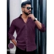 Men's Casual PollyCotton Self-design Full Sleeve Collar Shirt (Wine) Men's Casual PollyCotton Self-design Full Sleeve Collar Shirt (Wine)