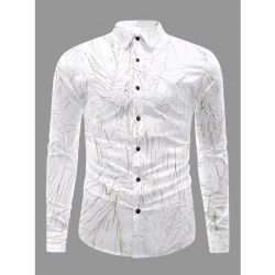 Men's Casual PollyCotton Textured Full Sleeve Collar Shirt (Green)