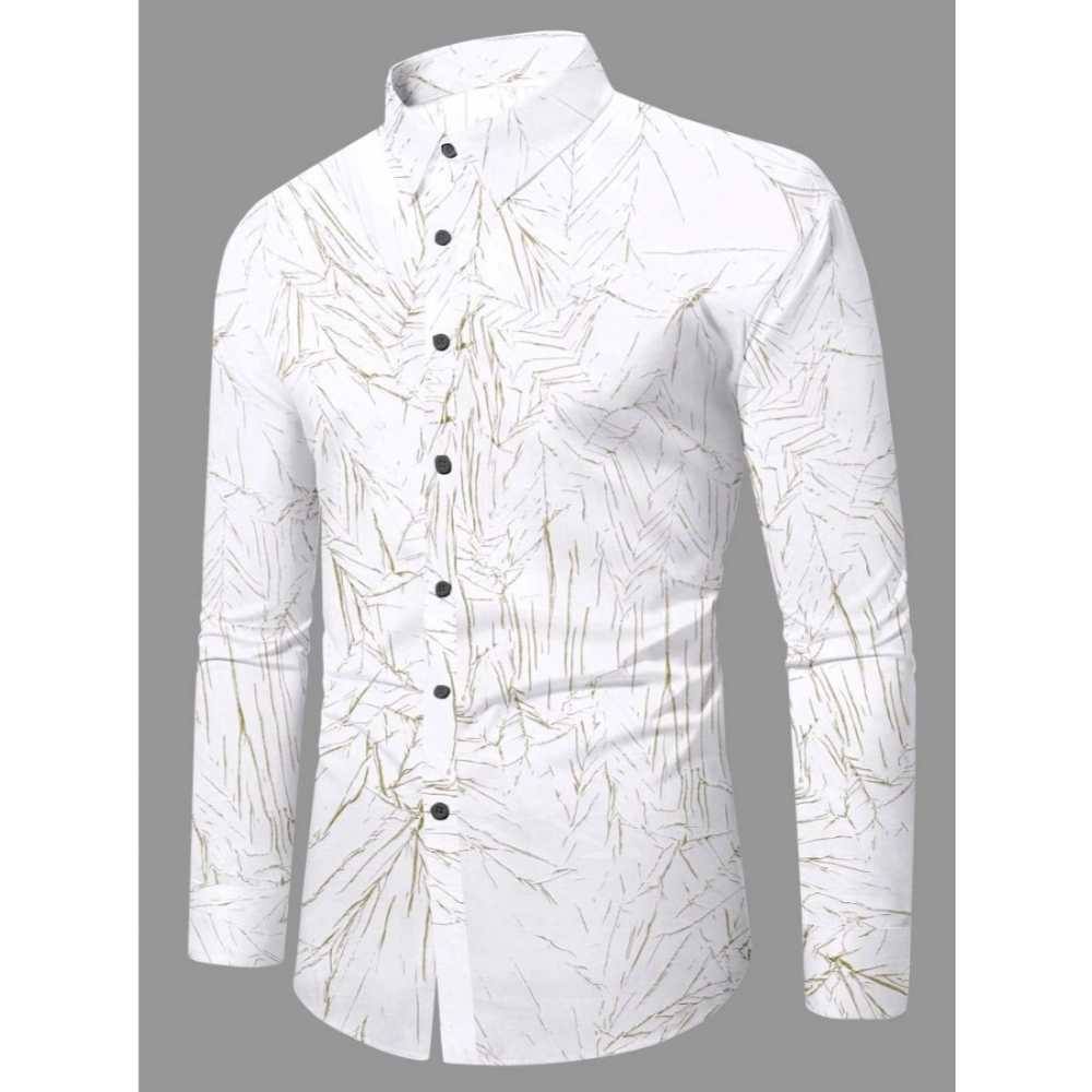 Men's Casual PollyCotton Textured Full Sleeve Collar Shirt (Green) Men's Casual PollyCotton Textured Full Sleeve Collar Shirt (Green)