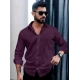 Men's Casual PollyCotton Self-design Full Sleeve Collar Shirt (Wine) Men's Casual PollyCotton Self-design Full Sleeve Collar Shirt (Wine)