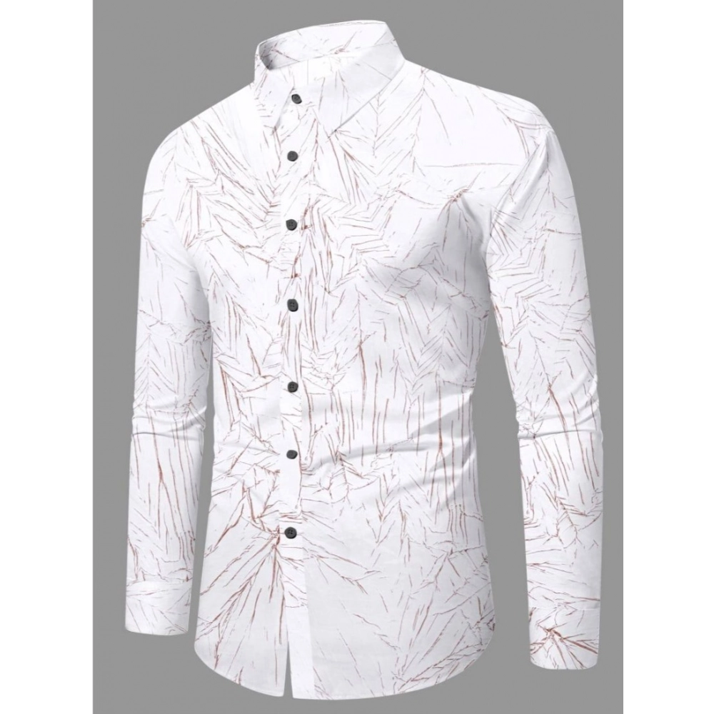 Men's Casual PollyCotton Textured Full Sleeve Collar Shirt (Brown) Men's Casual PollyCotton Textured Full Sleeve Collar Shirt (Brown)