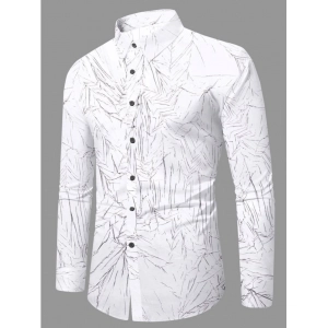 Generic Men's Casual PollyCotton Textured Full Sleeve Collar Shirt (Black)