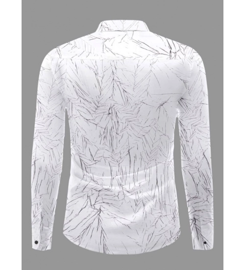 Men's Casual PollyCotton Textured Full Sleeve Collar Shirt (Black)