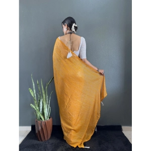 Generic Women's Chiffon Woven Bollywood Saree With Unstitched Blouse (5.5Mtr, Mustard)