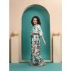 Dropship Girl's Maslin Printed Crop Top And Skirt Set (Multicolor)